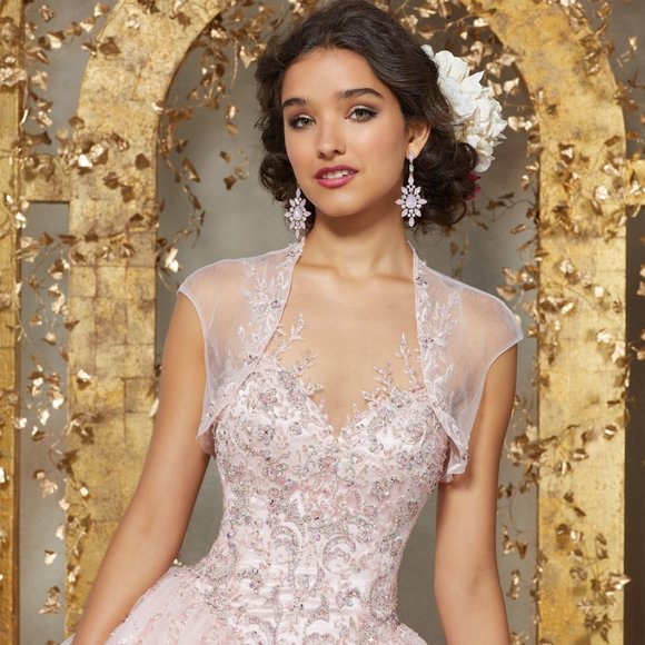 Beautiful Rhinestone Mori Lee Ball Gown - Picture 2 of 3